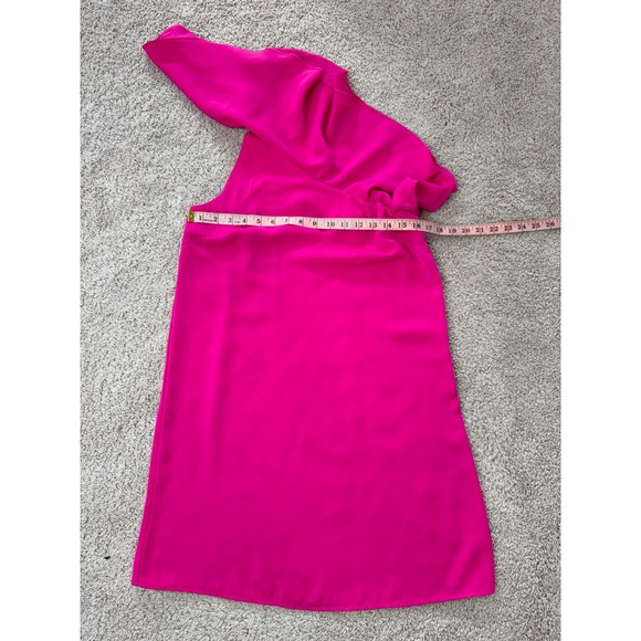 Carolina Belle Montreal Hot Pink One Shoulder Ruffle Cocktail Dress MD7427-535 4 - Picture 7 of 12